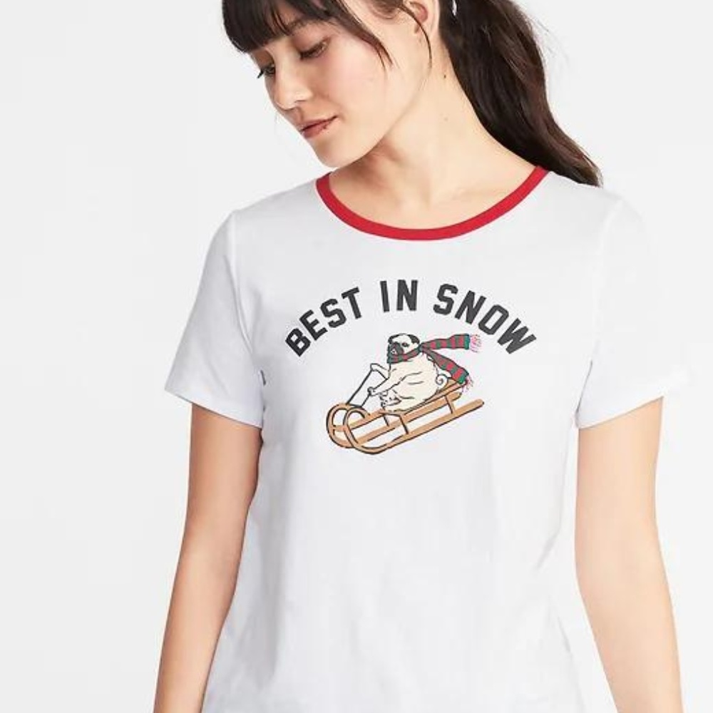 Old Navy EveryWear Holiday-Graphic Tee for Women - Picture 2 of 6